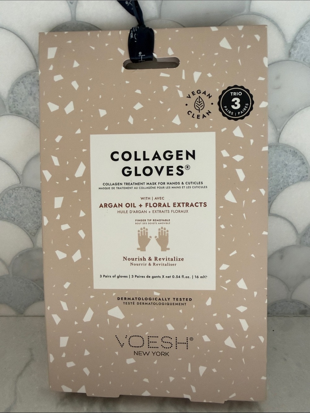 Collagen Gloves Hand Treatment Mask - Beige (Argan Oil + Floral Extracts)